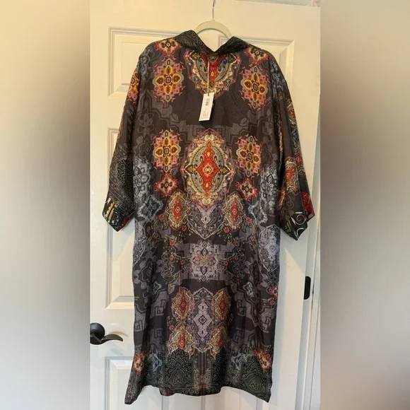 🆕 Johnny Was Davina Clementine Reversible Silk Kimono - Picture 8 of 9